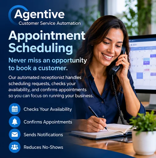 Custom illustration of customer call and appointment handling