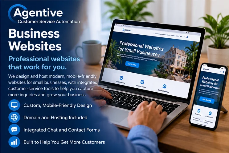 Custom illustration of approved business information and website services