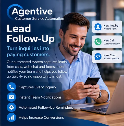 Custom illustration of lead notification and follow-up